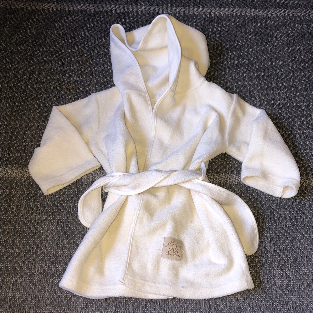 Classic Kids Hooded Bathrobe - light Cream Hooded Robe